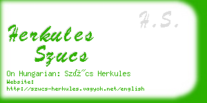 herkules szucs business card